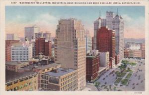 Michigan Detroit Washington Boulevard Industrial Bank Building & Book Cadilla...