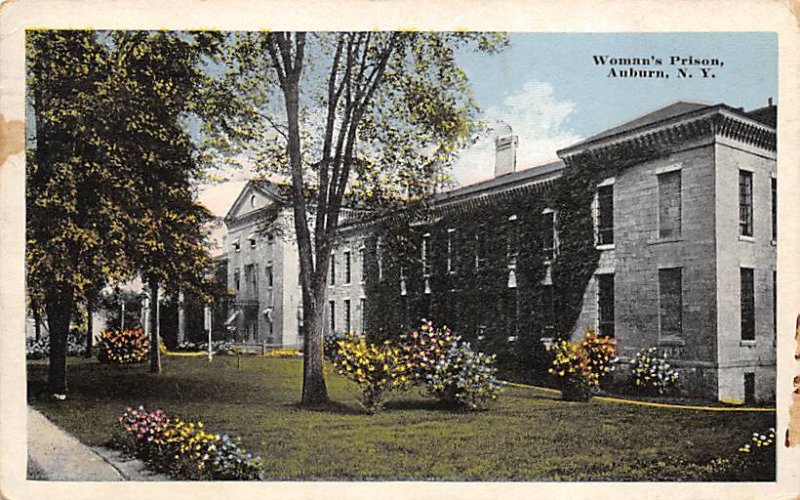 Woman's Prison Auburn, New York, USA 1917 stain on card