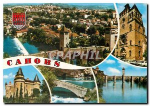 Postcard Modern Cahors Pont Valentre The Cathedral Chateau de Mercues Source ...