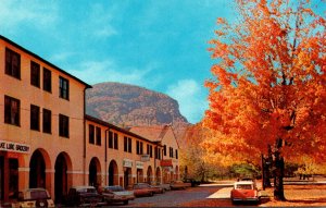 North Carolina Lake Lure Autumn Scene Showing Administration Building