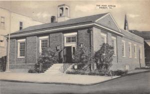 Everett Pennsylvania~US Post Office~Opened Doors~Mailbox~Church Bknd~c1940s Pc