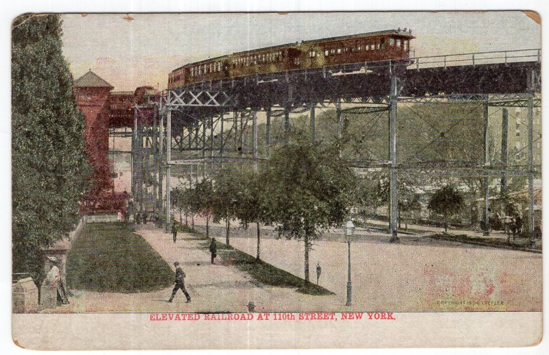 Elevated Railroad At 110th Street, New York