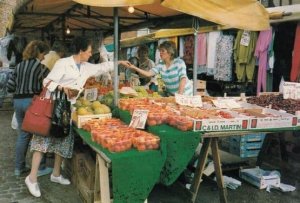 Fruit & Vegetable 1980s Grocer Grocery Shop Stall Market York Yorkshire Postcard