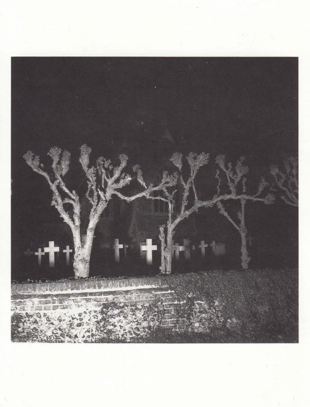 Bill Brandt Cars Headlights On Haunted Graveyard Grave Stone Photo Postcard