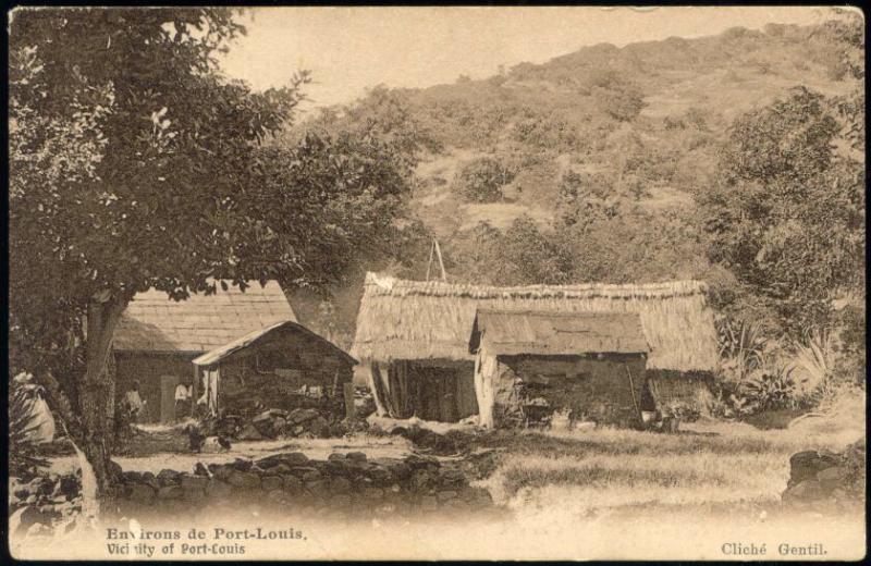 mauritius, PORT-LOUIS, Vicinity with Native Houses (1910s)