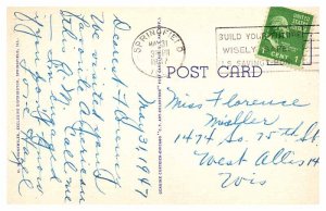 Postcard CEMETERY SCENE Springfield Illinois IL AP3527