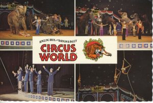 Circus World Ringling Bros Barnum & Bailey Multiview 1979 Vintage Postcard D24