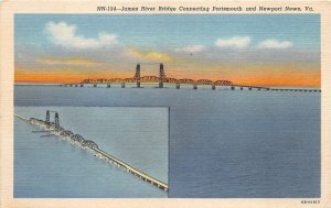 US6520 james river bridge connecting portsmouth and newport news va  usa