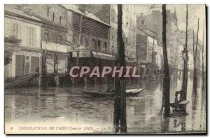 Old Postcard From Paris Floods The Passage Rue Saint Charles