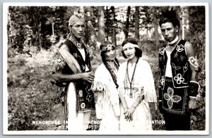 Vtg Neopit Wisconsin Menominee Indian Reservation RPPC Real Photo Postcard