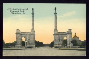 Philadelphia, Pennsylvania/PA/Penn Postcard, Smith's Memorial, Fairmount...
