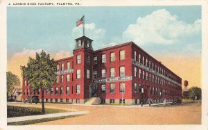 J. Landis Shoe Factory, Palmyra, PA., early postcard, unused