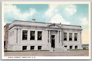 K46/ Rapid City South Dakota Postcard c1910 Public Library Building 232