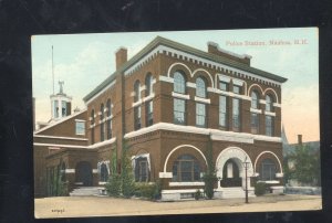 NASHUA NEW HAMPSHIRE NH DOWNTOWN POLICE STATION VINTAGE POSTCARD 1910