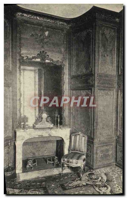 Old Postcard Rambouillet Chateau Small lounge Fireplace