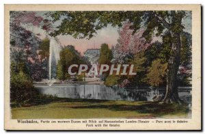 Old Postcard Bad Ems Wiesbaden Partie am warmem Damm mit Blick auf Nassauisch...