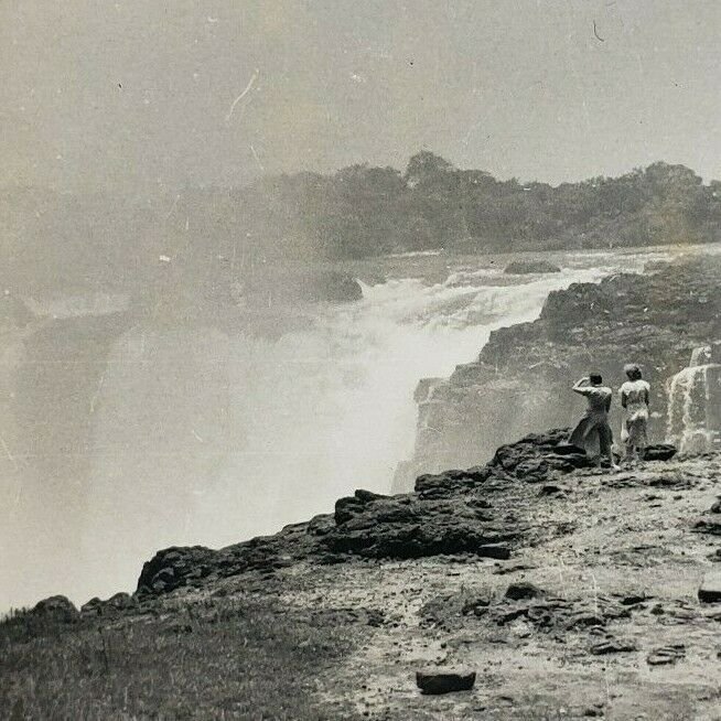 Victoria Falls Rhodesien Wasserfall Zambezi Fluss Mosi-Oa Tunya Vtg 1955 Fot D94