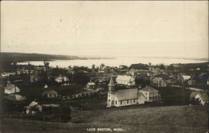 Lake Benton MN Birdseye View 1914 Used Real Photo Postcard