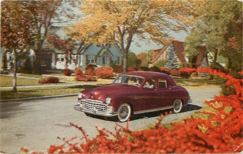 Automobile Dealer Advertising Frazer Manhattan 1950s Postcard 21-3051