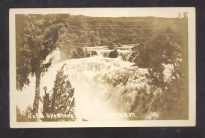 RPPC SHOSHONE FALLS IDAHO SNAKE RIVER WATERFALL REAL PHOTO POSTCARD