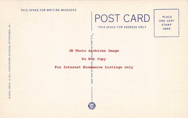 Curt Teich Linen Map Postcard, Greetings from Ohio