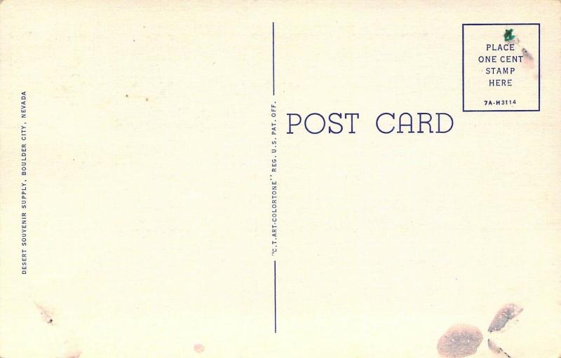 Linen Era, Large Letter Greetings from Las Vegas, NV, Old Postcard