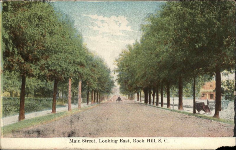 Rock Hill South Carolina SC Main Street c1910 Vintage Postcard