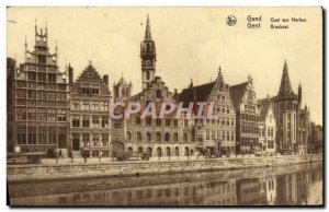 Old Postcard Ghent Quai Aux Herbes