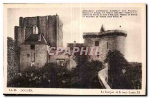 Old Postcard Loches Dungeon and the Tower Louis XI