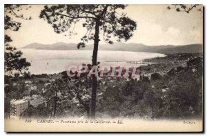 Old Postcard Panorama Cannes taken from California