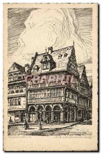 Old Postcard Frankfurt Haus zur Goldenen Weg