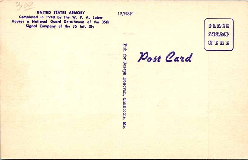 Postcard BUILDING SCENE Chillicothe Missouri MO AM2602