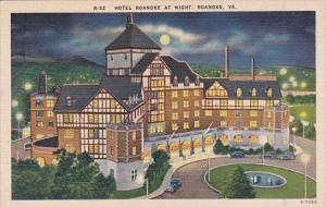 Virginia Roanoke Hotel Roanoke At Night