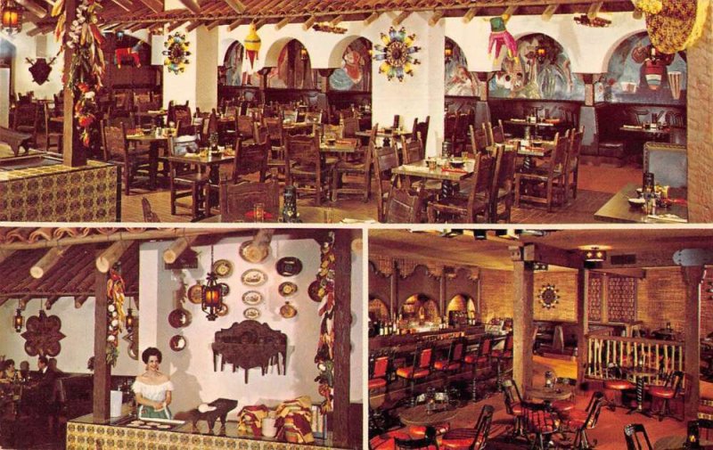 Oakland California Tia Maria Restaurant Dining Room Vintage Postcard