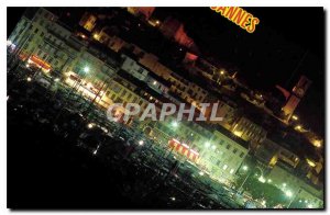 Modern Postcard The French Riviera Cannes unforgettable night Old Port Suquet