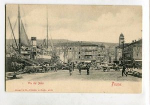 3147101 Croatia Rijeka Fiume pier Vintage undivided postcard