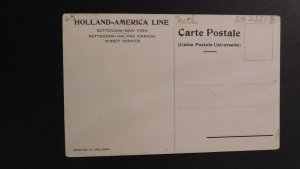 Mint Ship Postcard Holland America T.S.S. Liner Nieuw Amsterdam