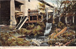 Old Grist Mill and Race - North Branch, New York NY Postcard