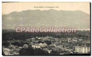 Postcard Old Aix Les Bains And The Mountain Du Chat