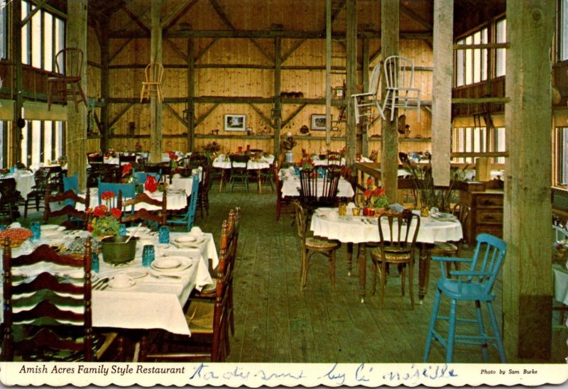 Indiana Nappanee Amish Acres Family Style Restaurant 1974