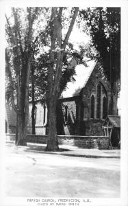 Fredricton New Brunswick Canada view of Parish Church real photo pc Y11253