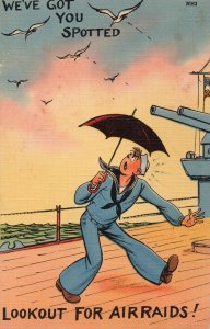 11124 Naval Sailor Comic Postcard