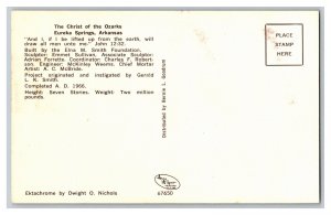 The Christ Of The Ozarks Eureka Springs Arkansas Postcard