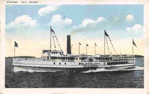 Steamer Old Colony postmarked Nantasket Bay Massachusetts 1910s postcard