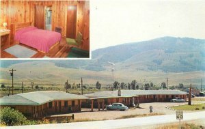 Automobiles Granby Colorado Frontier Motel roadside  Postcard Grover 20-4584