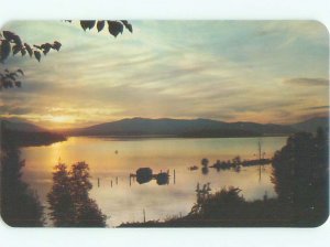 Pre-1980 LAKE SCENE Hope - Near Sandpoint Idaho ID AE4076