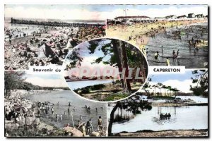 Postcard Old Capbreton Pier Beach Edges Canal Beach Canal Bourret
