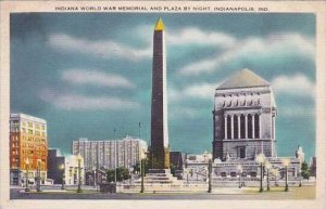 Indiana Indianapolis Indiana World War Memorial And Plaza By Night