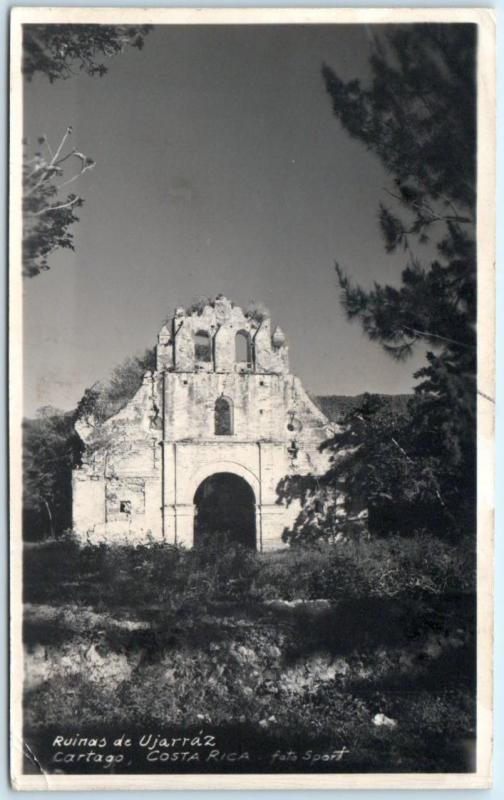 RPPC  CARTAGO, COSTA RICA  View of  RUINAS de UJARRAZ  Foto Sport Postcard 