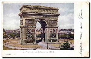 Paris Old Postcard Triumphal Arch of & # 39etoile